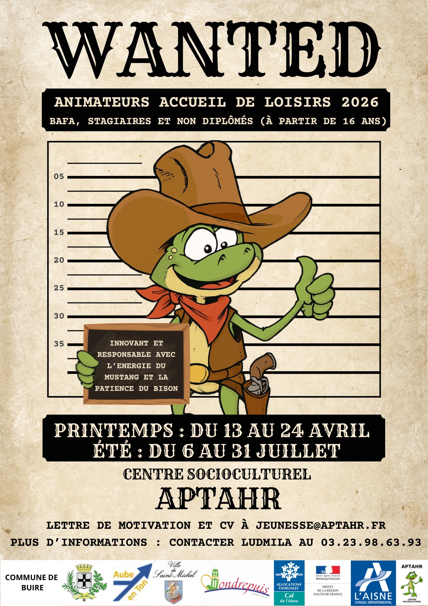 <div> Animateurs 2026 : on te veut dans l’équipe !🔥</div><div>Postule&nbsp; jeunesse@aptahr.fr👈</div>